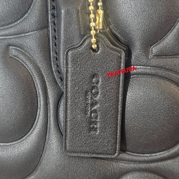 Maggie Tote Bag In Signature Leather CY672 Black Packed - Picture 4 of 16